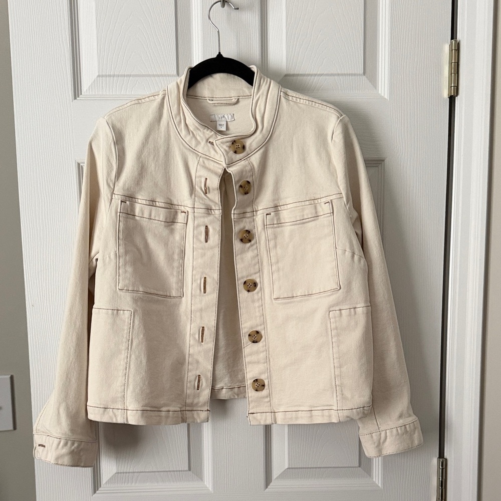 J. Jill Cream Utility Jacket